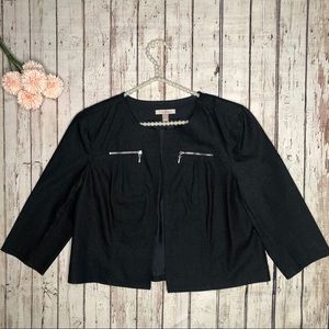 Roz & Ali Navy Blue Open Blazer